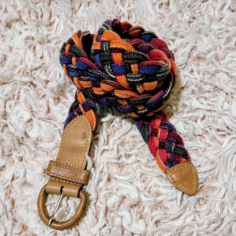 🌈VTG Guatemalan Braided Belt